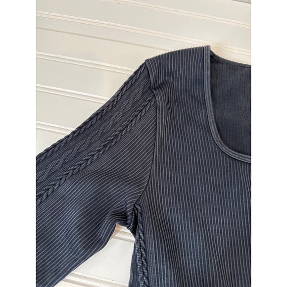 NWT Aerie Seamless Cable Square Neck Tee Shirt & Ruffle Mini Skirt Bundle Size L - Picture 4 of 10